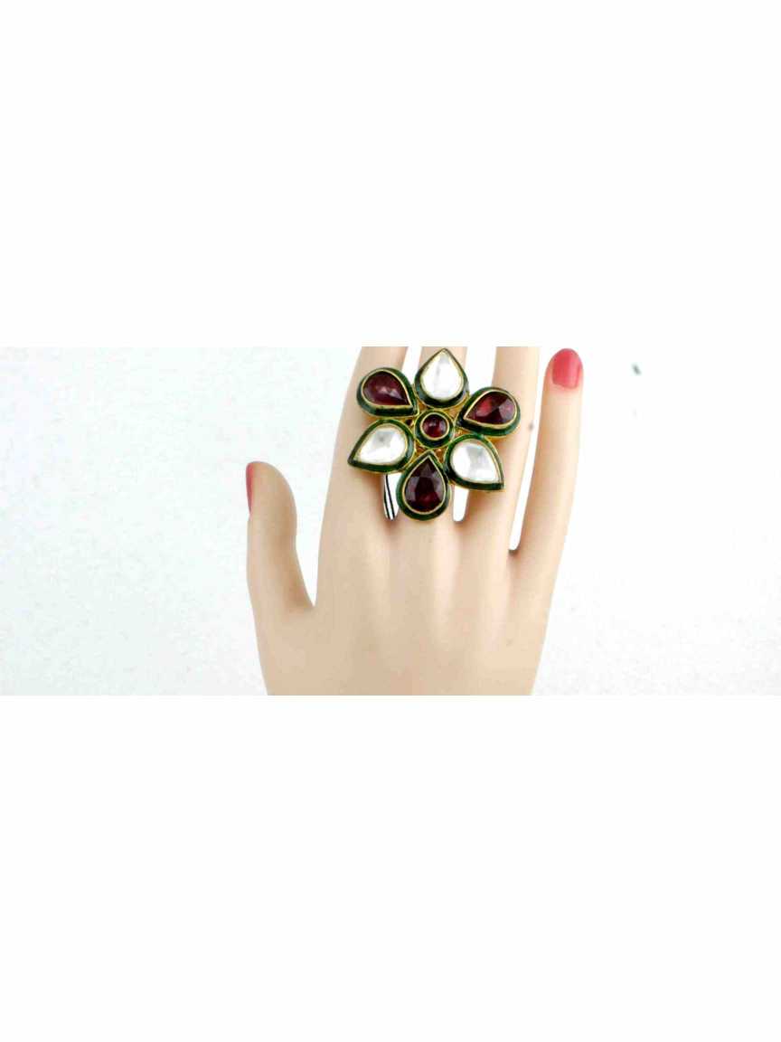 FINGER RING in JADAU KUNDAN Style | Design - 13004
