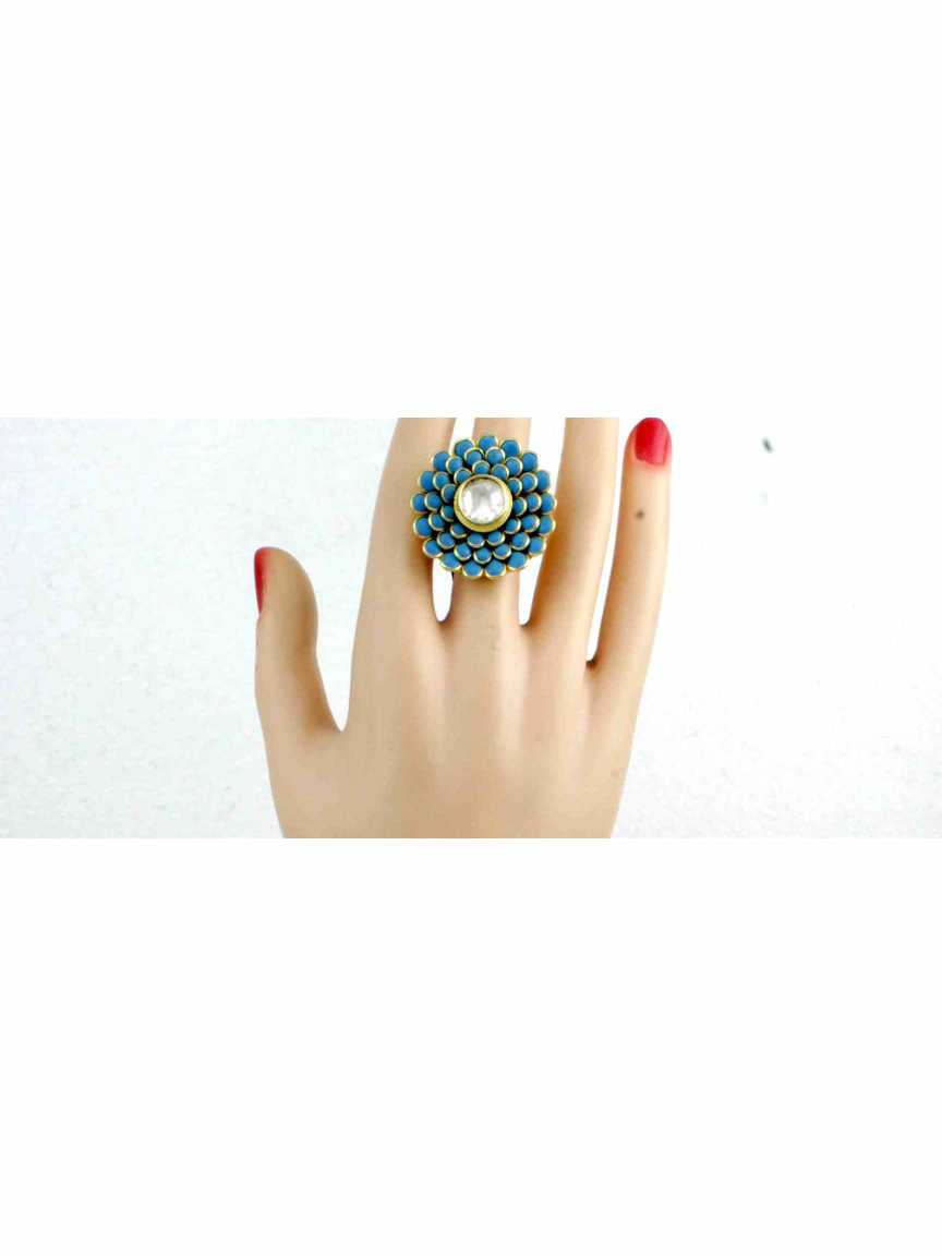 FINGER RING in JADAU KUNDAN Style | Design - 13009