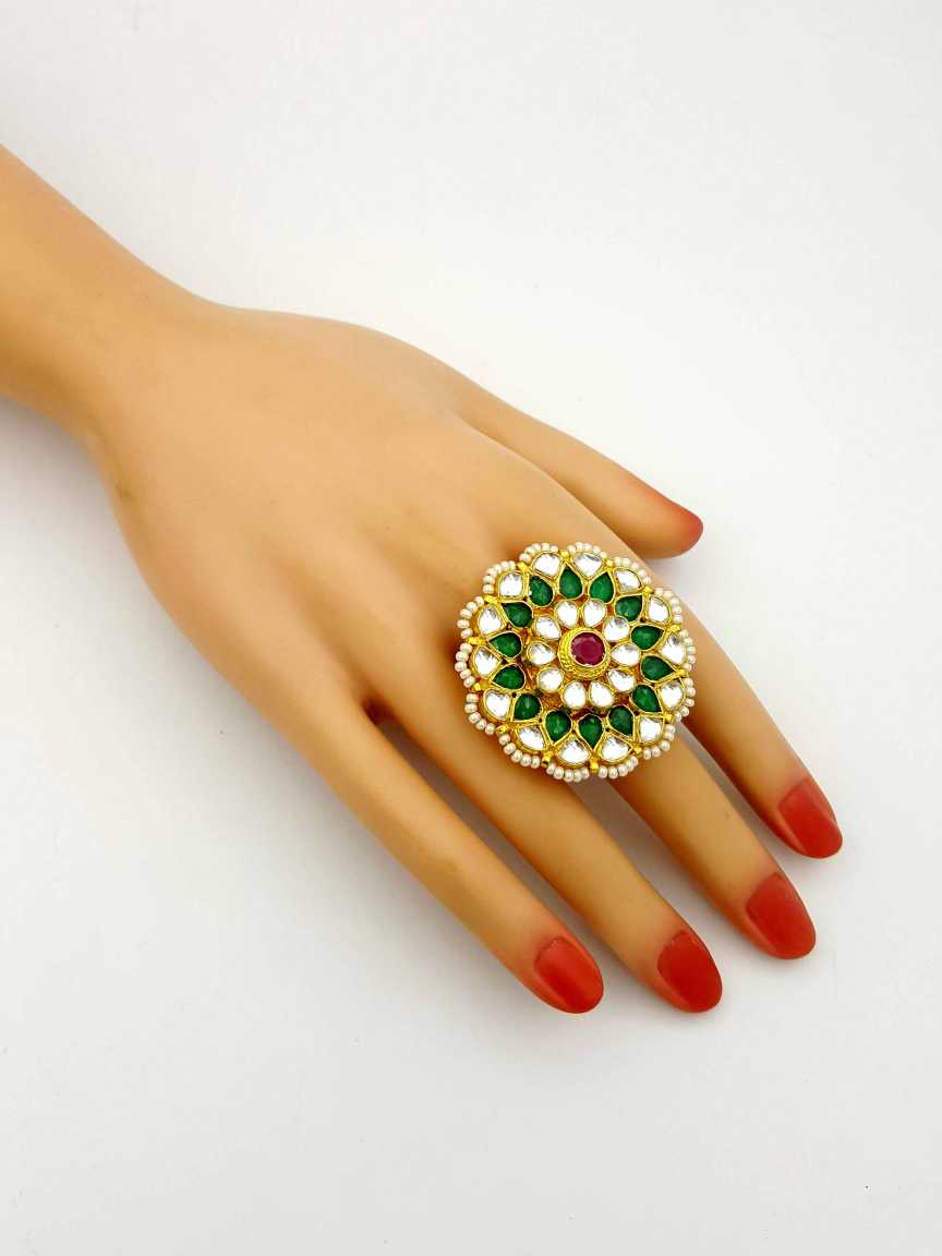 FINGER RING in JADAU KUNDAN Style | Design - 18012