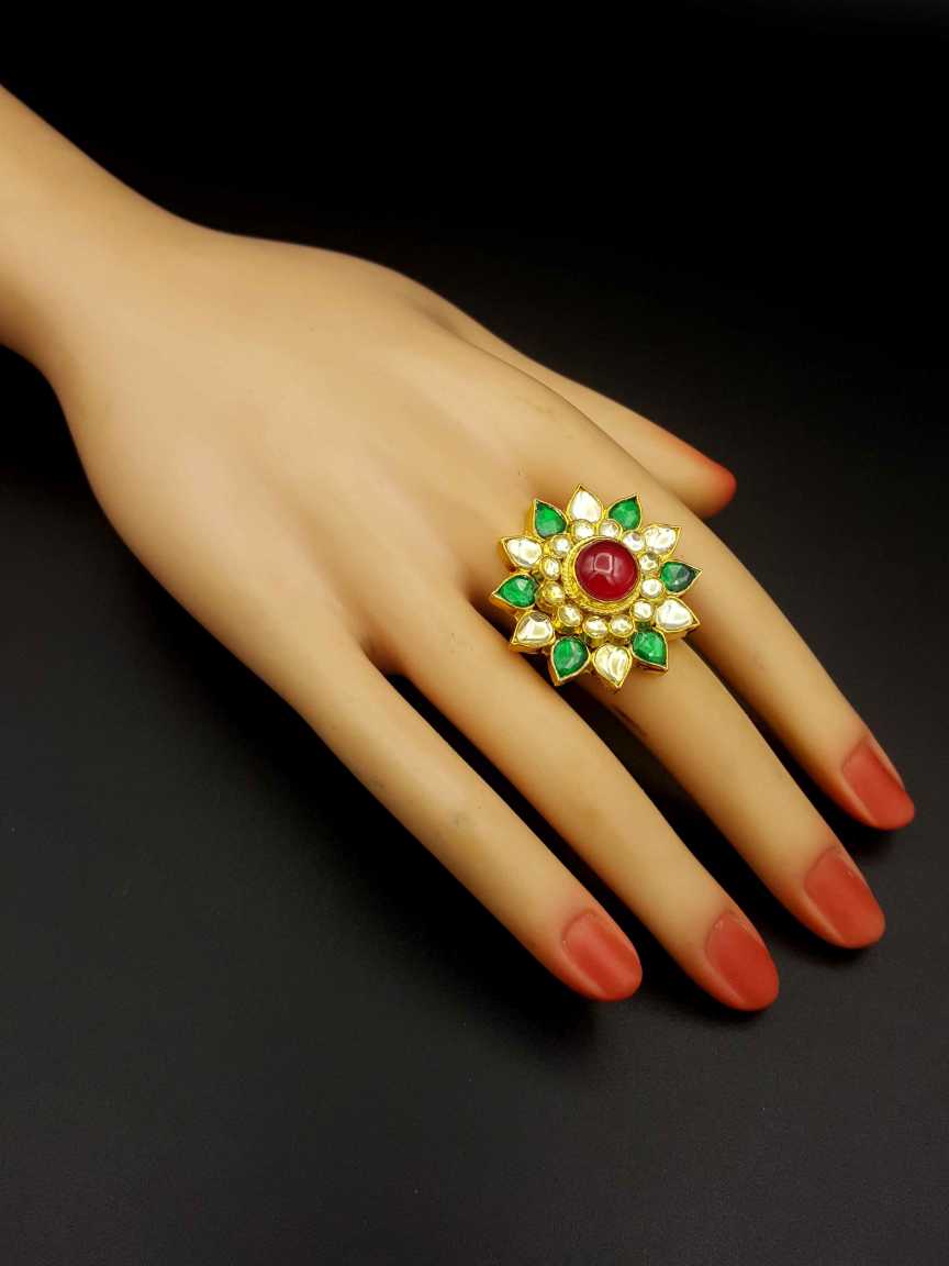 FINGER RING in JADAU KUNDAN Style | Design - 18598
