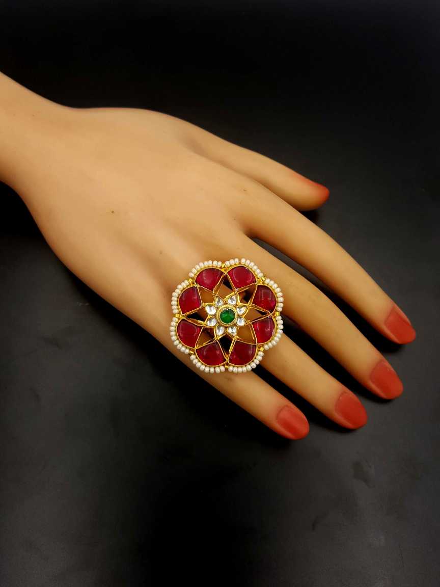 FINGER RING in JADAU KUNDAN Style | Design - 19065