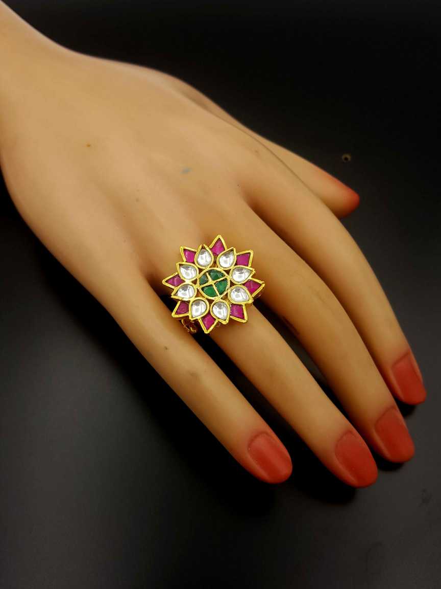FINGER RING in JADAU KUNDAN Style | Design - 19424