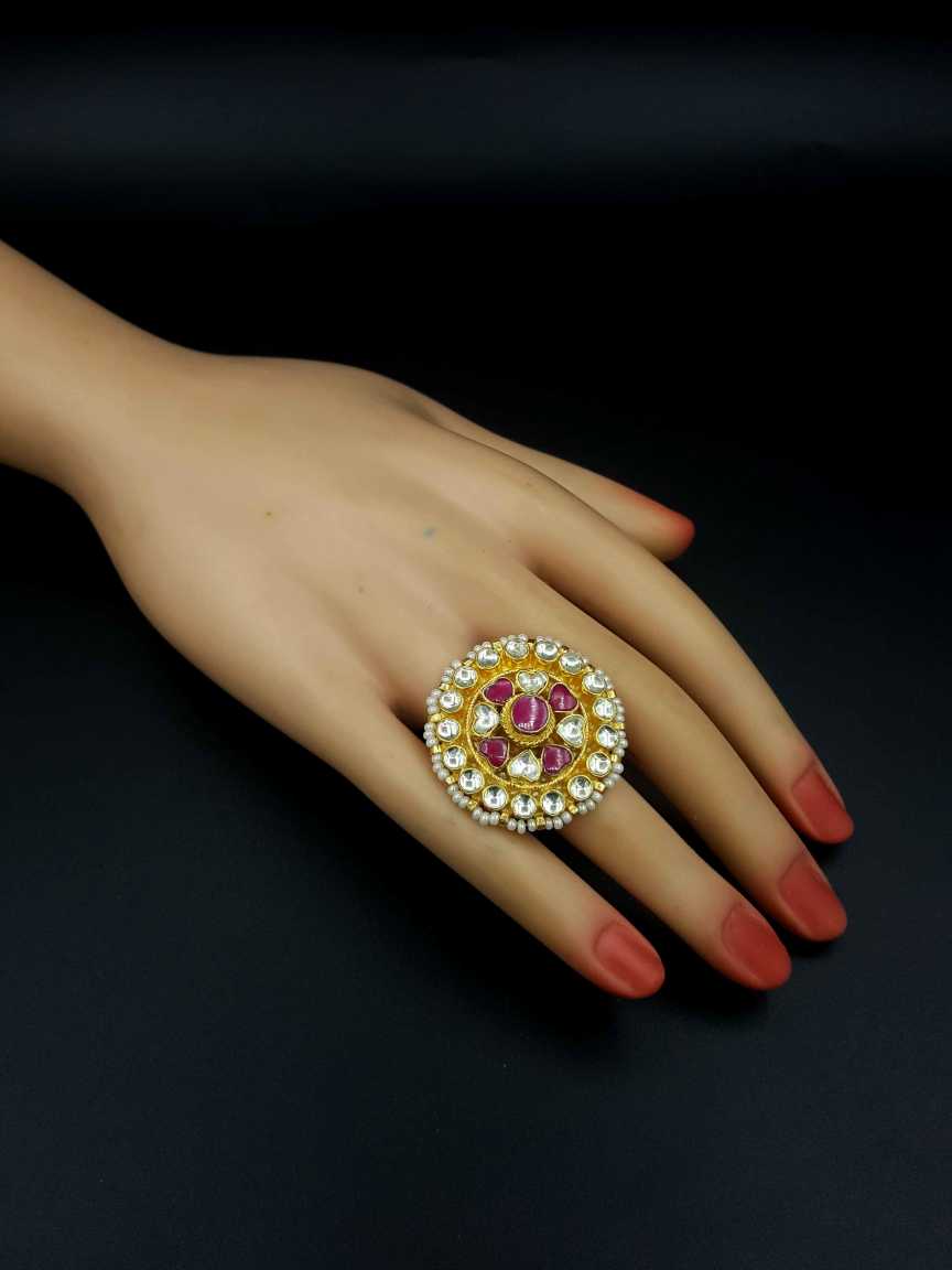 FINGER RING in JADAU KUNDAN Style | Design - 19519