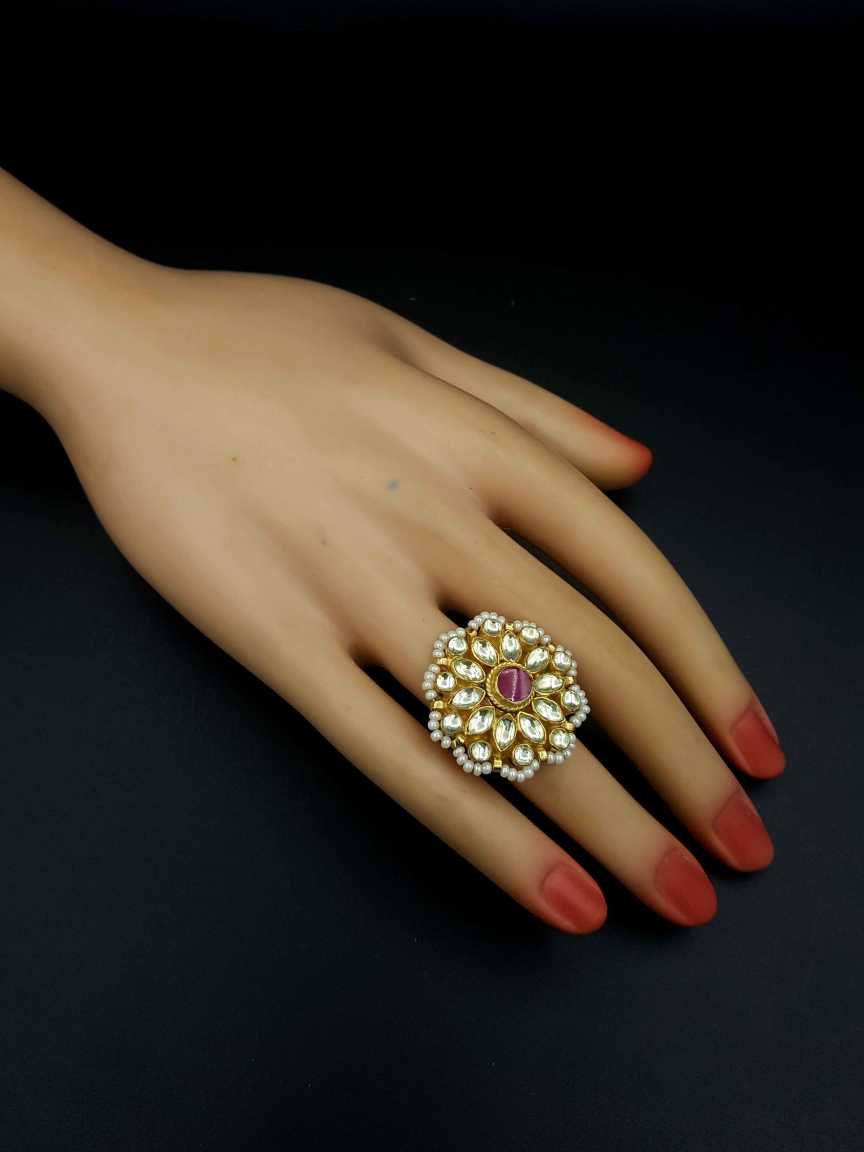 FINGER RING in JADAU KUNDAN Style | Design - 19522