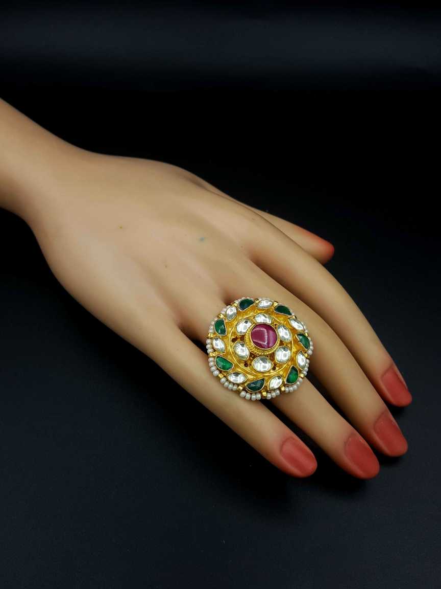FINGER RING in JADAU KUNDAN Style | Design - 19524
