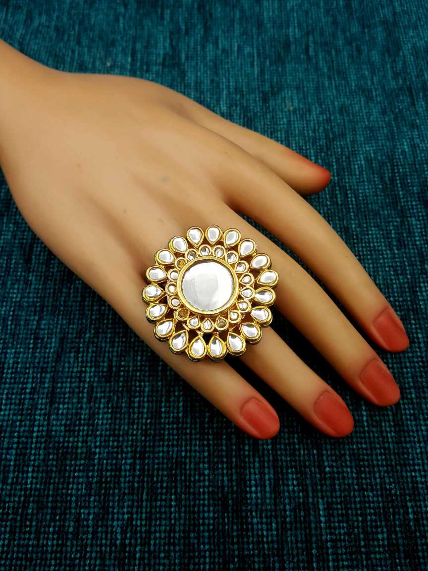 FINGER RING in JADAU KUNDAN Style | Design - 20014