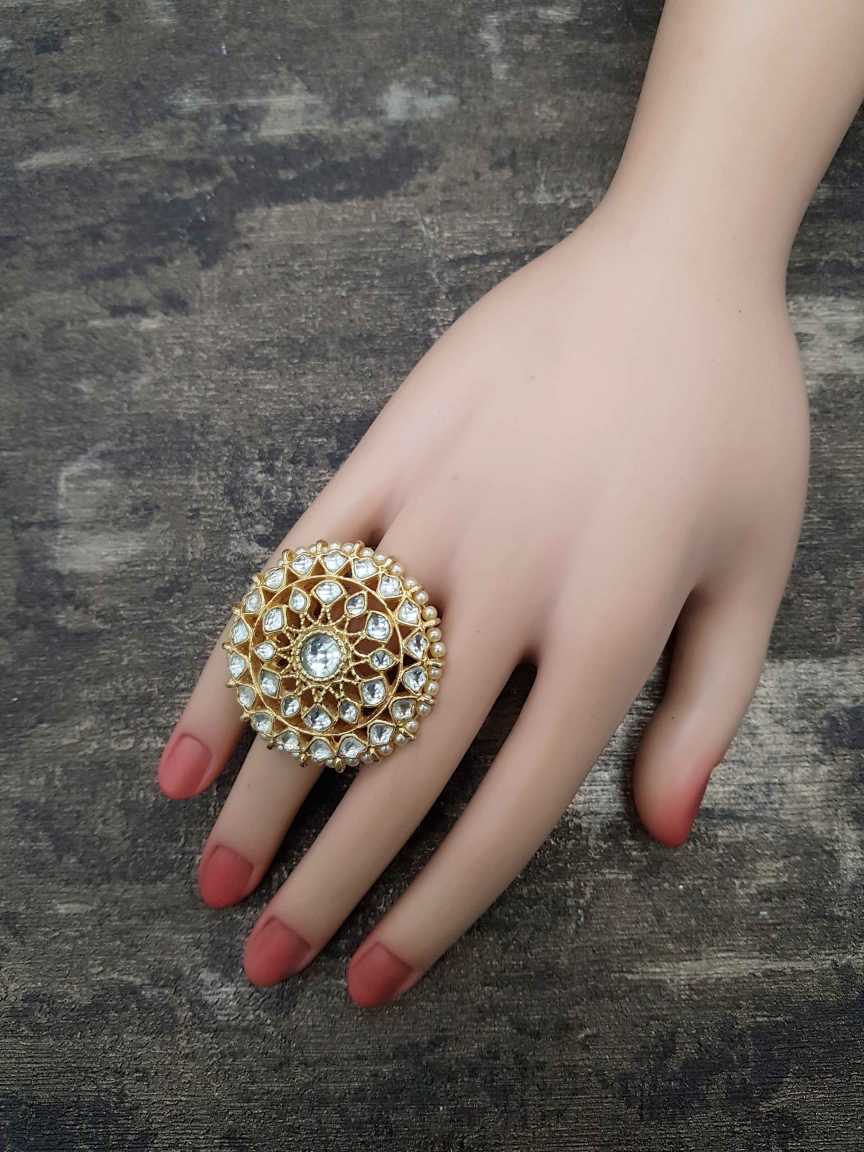 FINGER RING in JADAU KUNDAN Style | Design - 21015