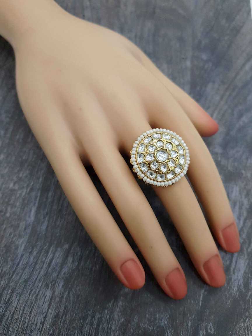 FINGER RING in JADAU KUNDAN Style | Design - 21036