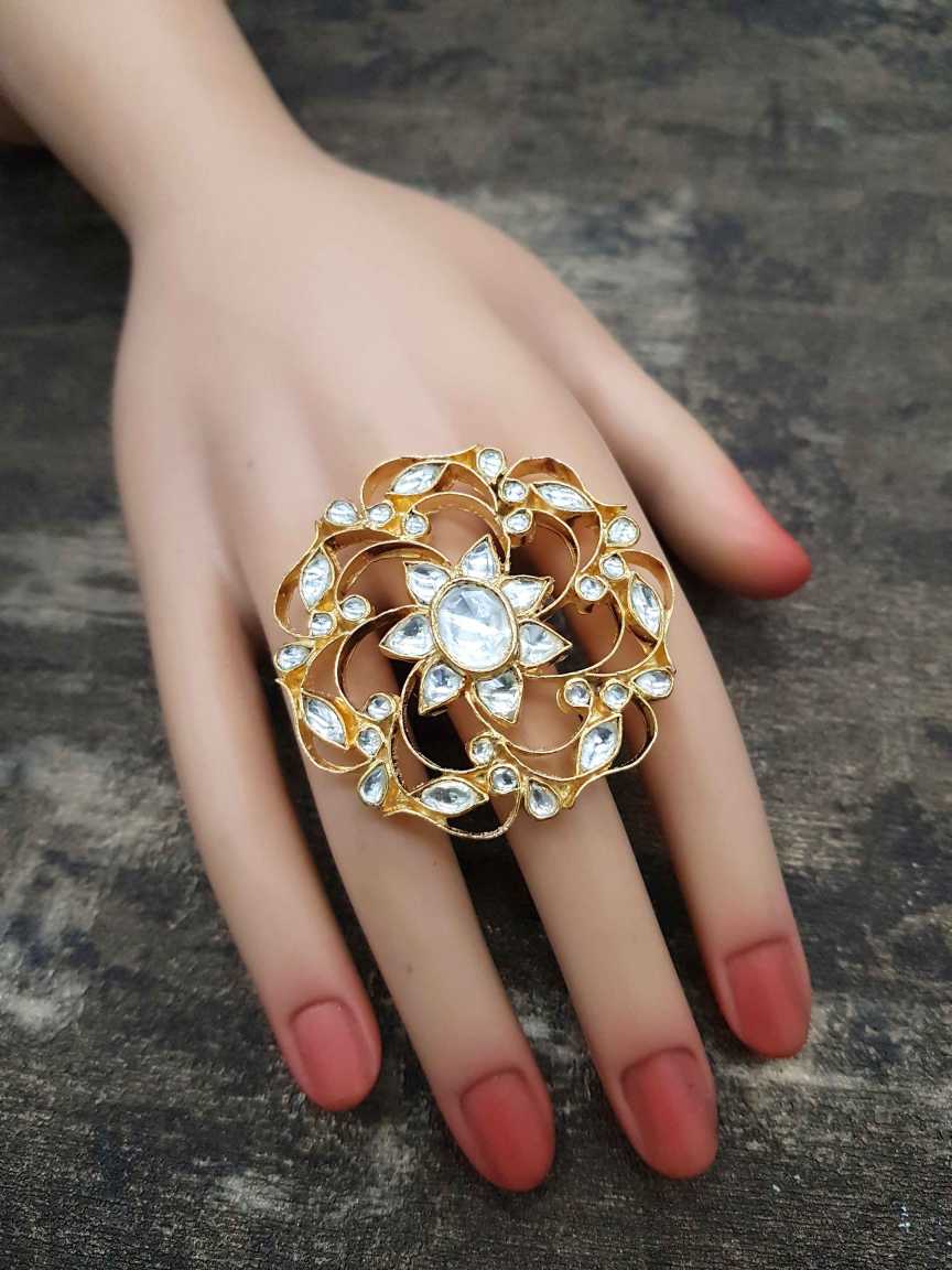 FINGER RING in JADAU KUNDAN Style | Design - 21127