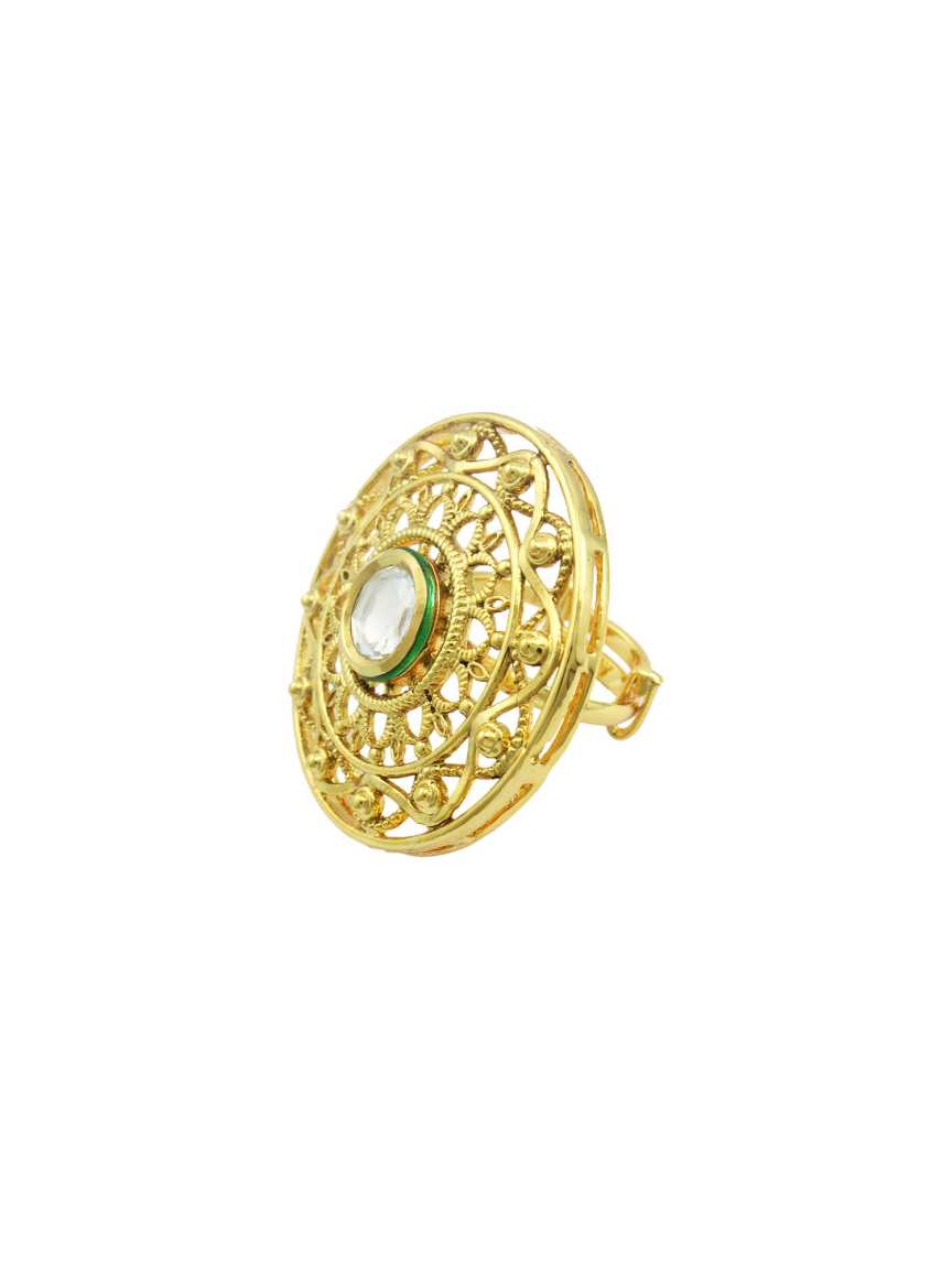 FINGER RING in VILANDI KUNDAN Style | Design - 16092