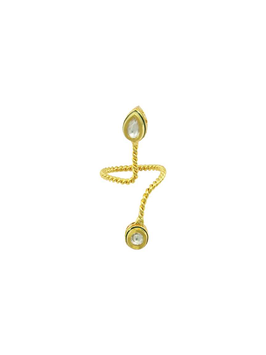 FINGER RING in VILANDI KUNDAN Style | Design - 16583