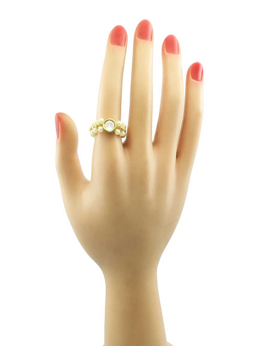 FINGER RING in VILANDI KUNDAN Style | Design - 17086