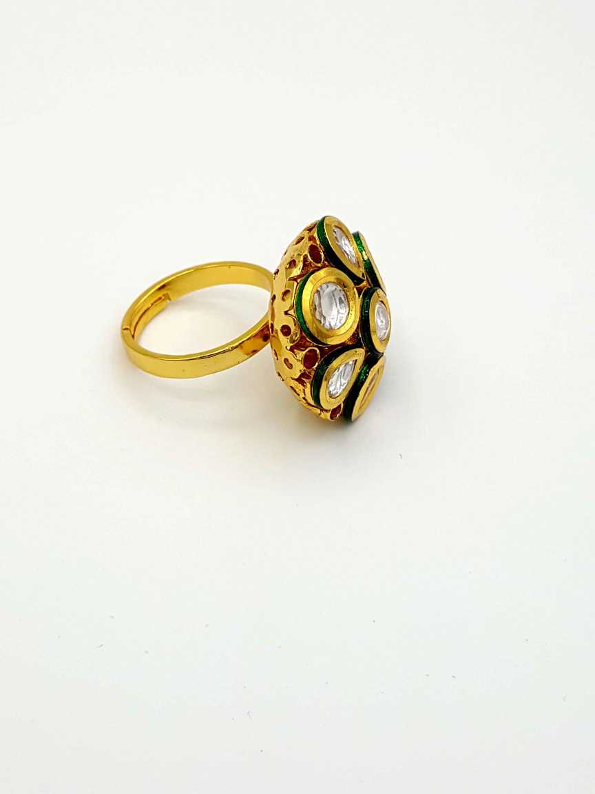 FINGER RING in VILANDI KUNDAN Style | Design - 17533