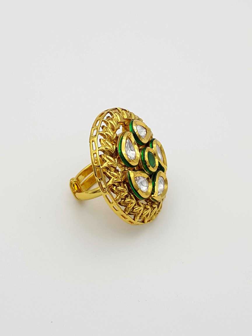 FINGER RING in VILANDI KUNDAN Style | Design - 17609