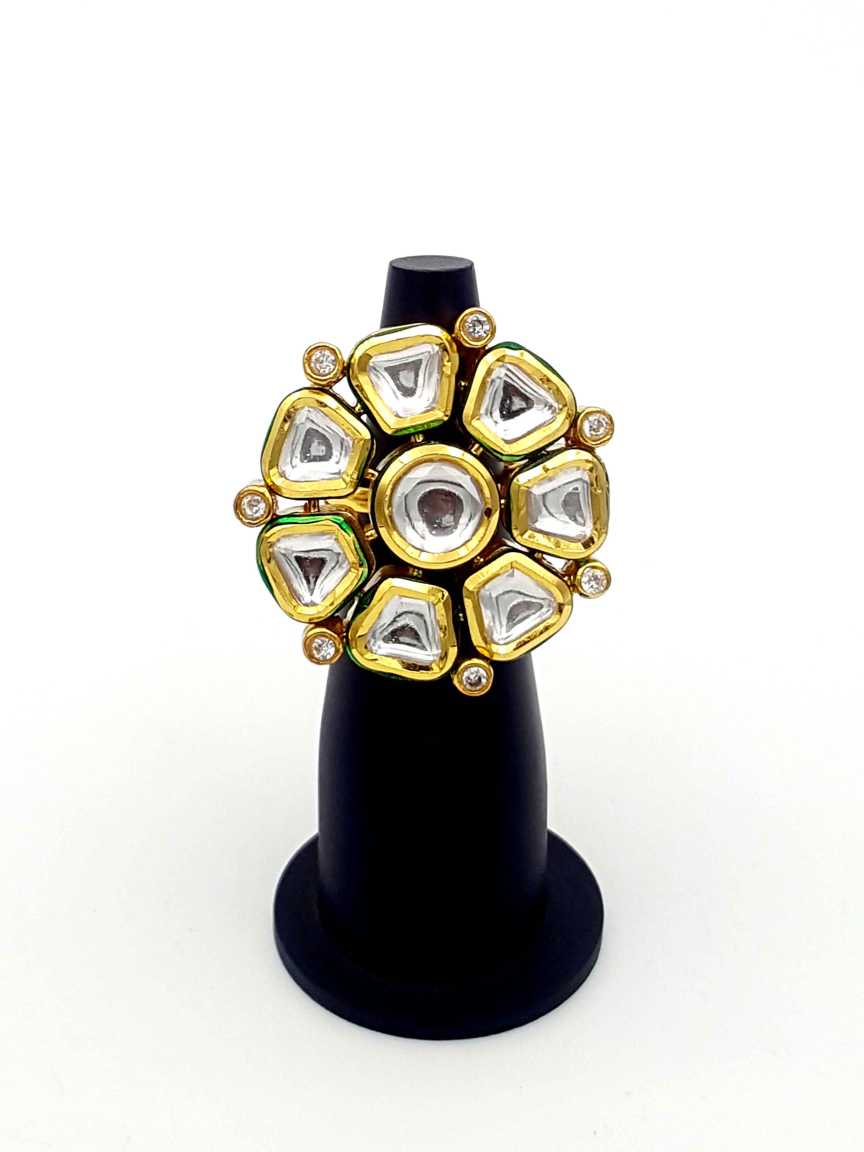 FINGER RING in VILANDI KUNDAN Style | Design - 17618
