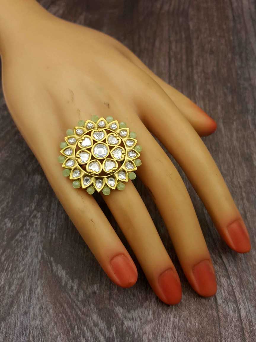 FINGER RING in VILANDI KUNDAN Style | Design - 20545