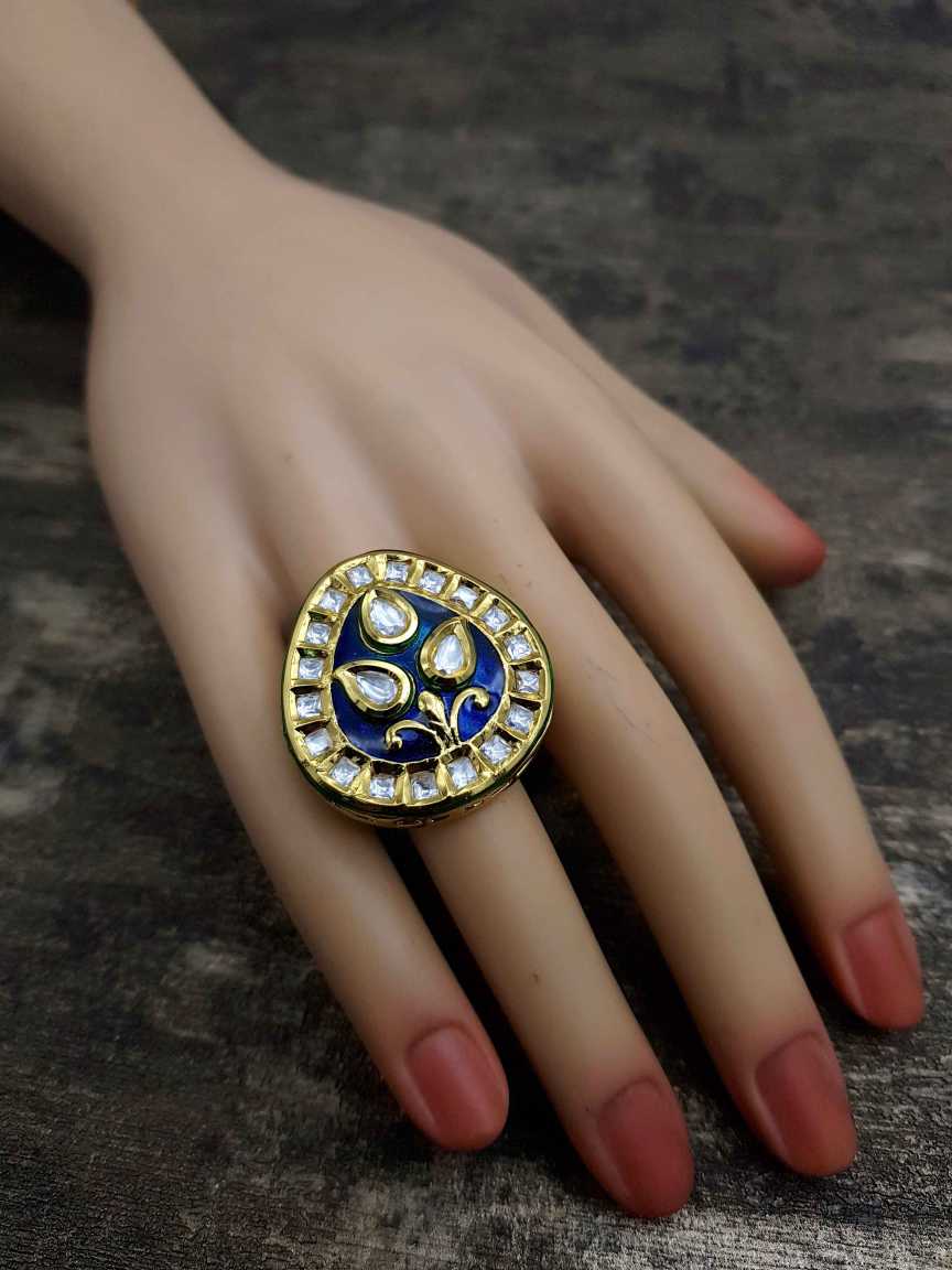 FINGER RING in VILANDI KUNDAN Style | Design - 20977