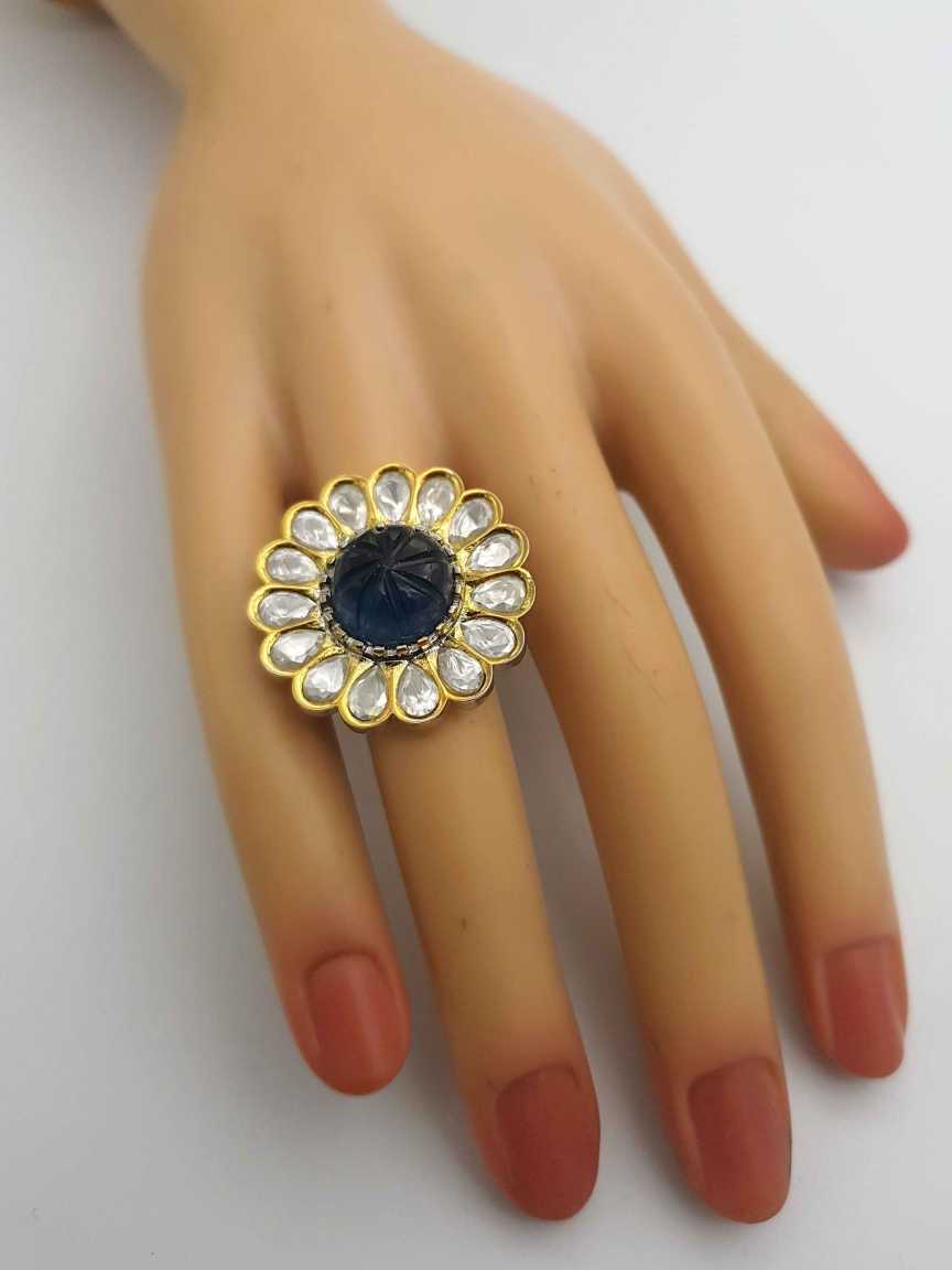 FINGER RING in VILANDI KUNDAN Style | Design - 20982