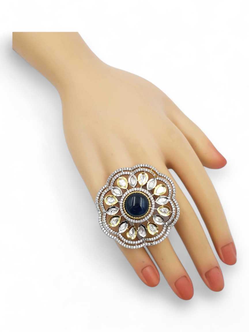FINGER RING in VILANDI KUNDAN Style | Design - 21928