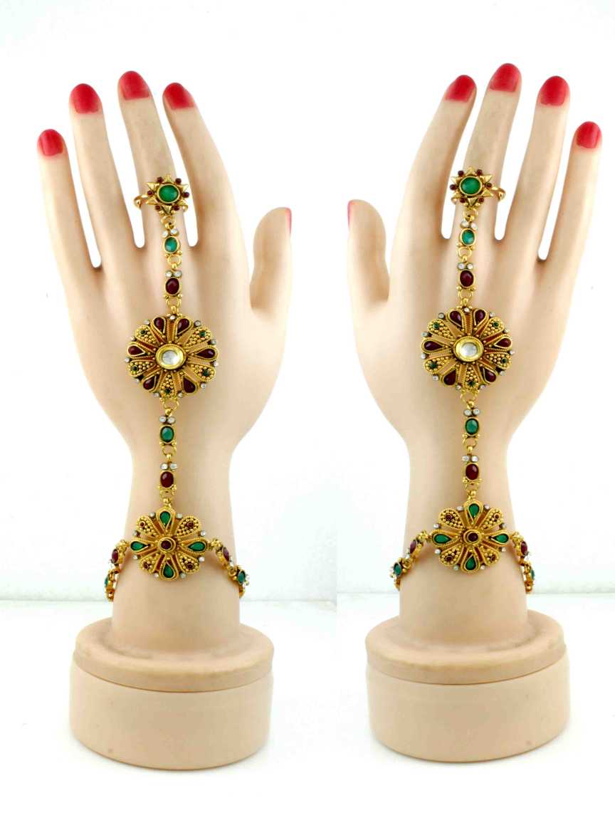 HAATH PANJA PHOOL in CHECKERED POLKI Style | Design - 12199