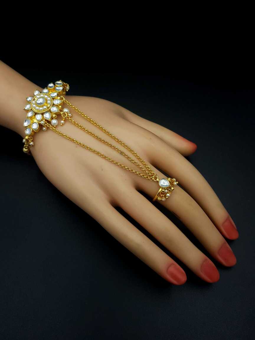 HAATH PANJA PHOOL in JADAU KUNDAN Style | Design - 19555