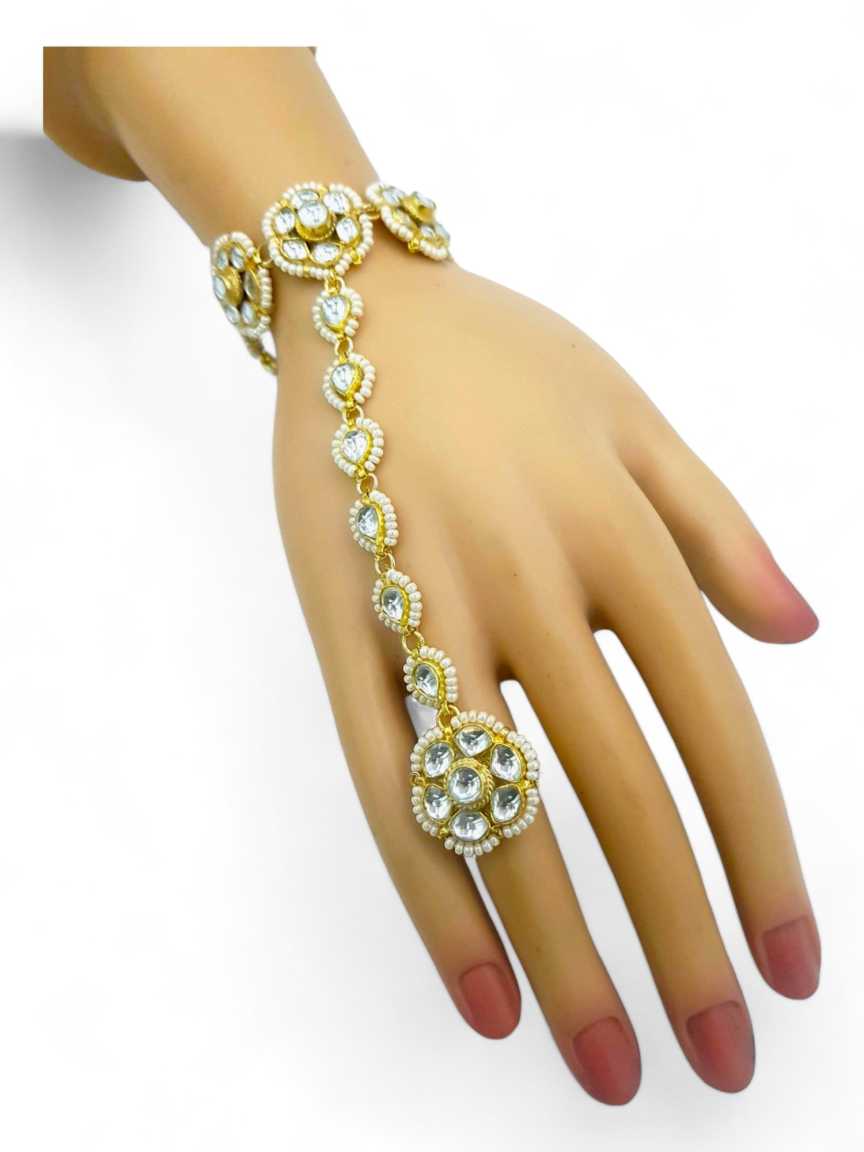 HAATH PANJA PHOOL in JADAU KUNDAN Style | Design - 21294