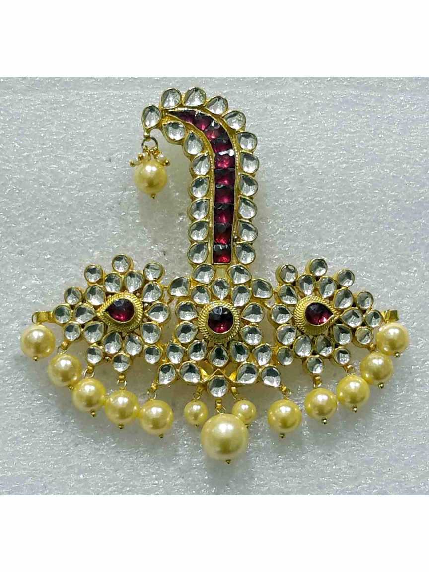 KALGI FOR MEN SAFA TURBAN in JADAU KUNDAN Style | Design - 15769