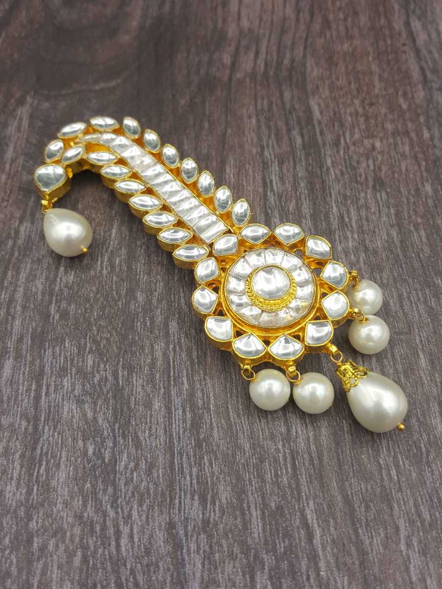 KALGI FOR MEN SAFA TURBAN in JADAU KUNDAN Style | Design - 20236