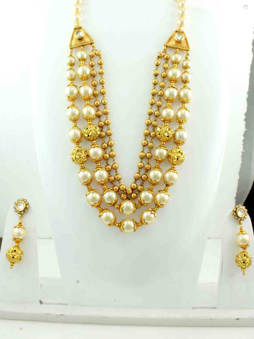 MALA SET in CHECKERED POLKI Style | Design - 10736