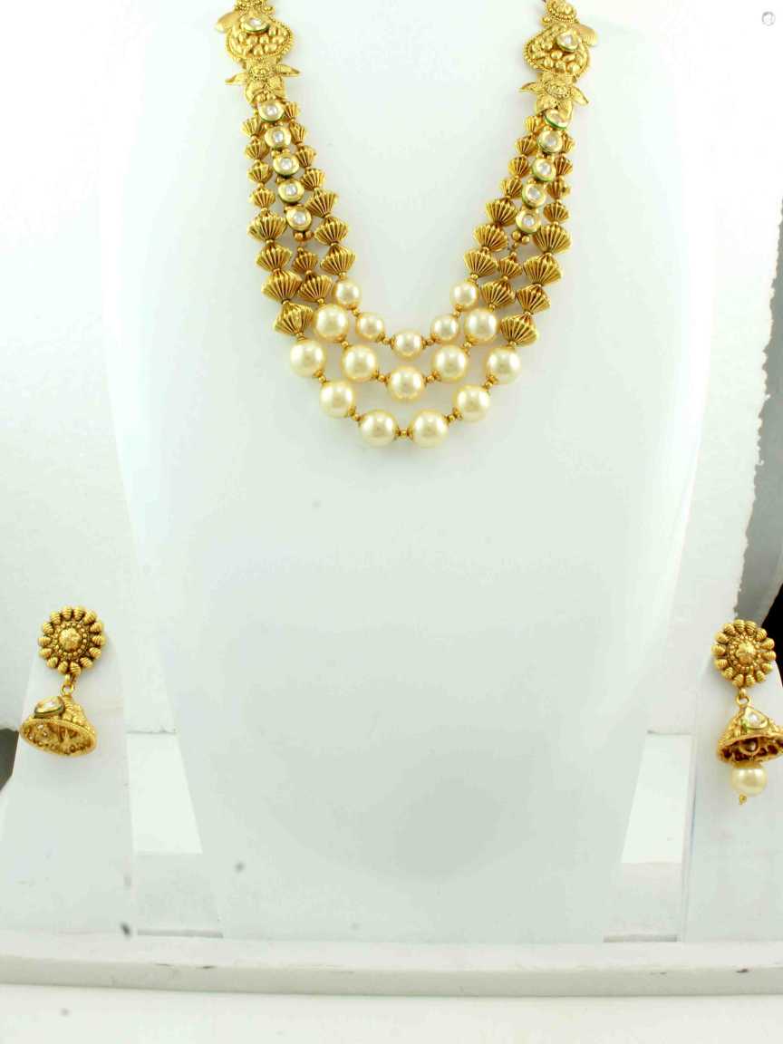 MALA SET in CHECKERED POLKI Style | Design - 10737