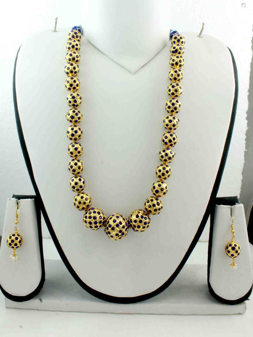 MALA SET in CHECKERED POLKI Style | Design - 10746
