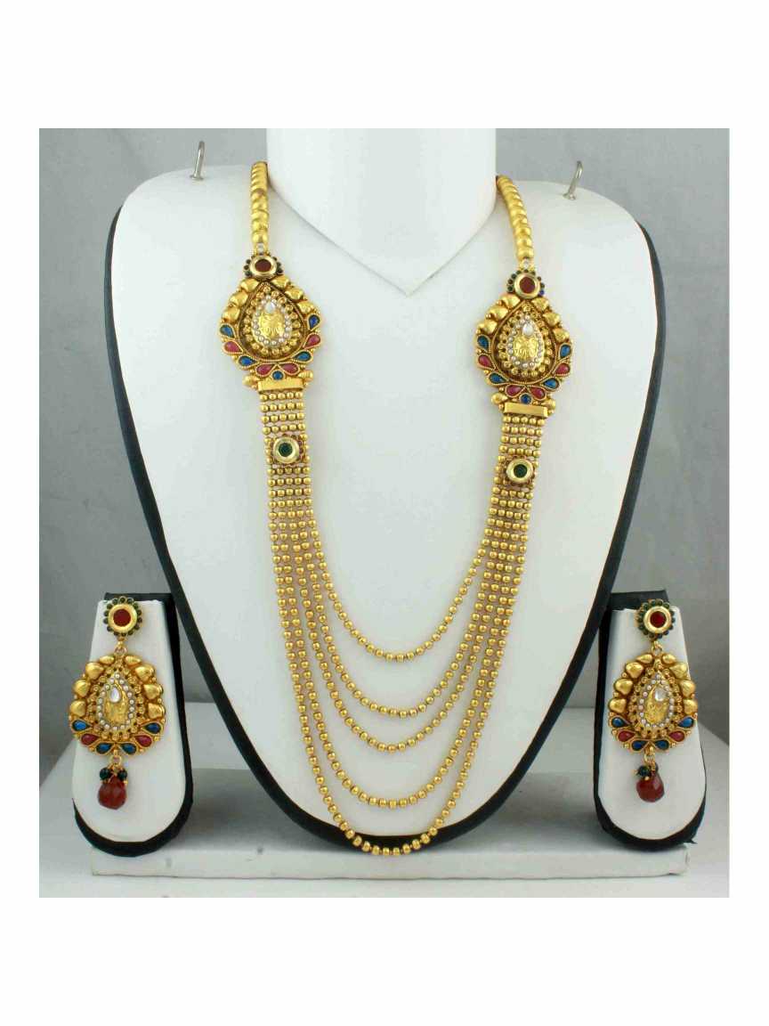 MALA SET in CHECKERED POLKI Style | Design - 10798