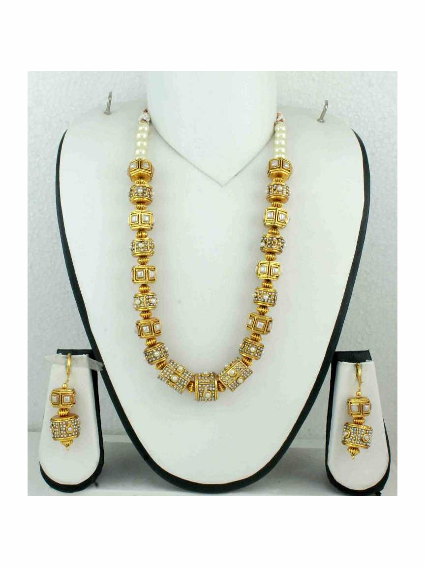 MALA SET in CHECKERED POLKI Style | Design - 10952