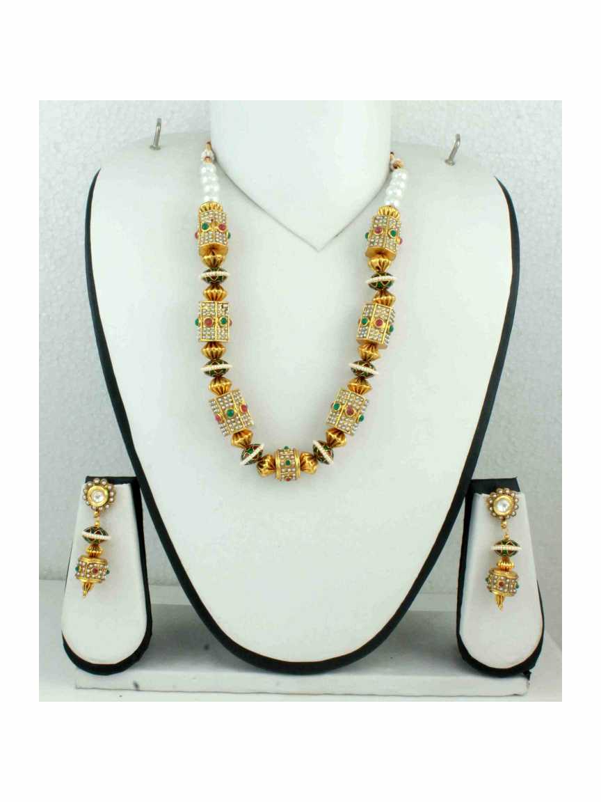 MALA SET in CHECKERED POLKI Style | Design - 10953