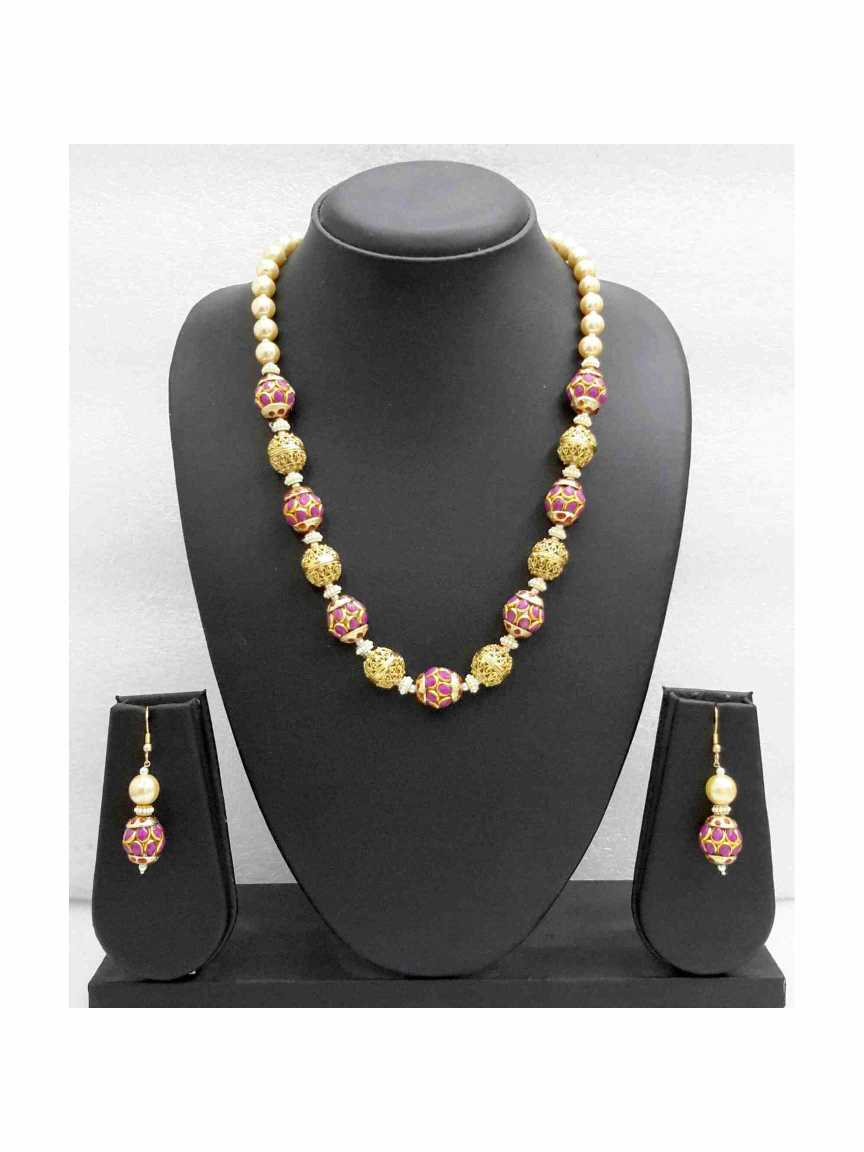MALA SET in CHECKERED POLKI Style | Design - 14561