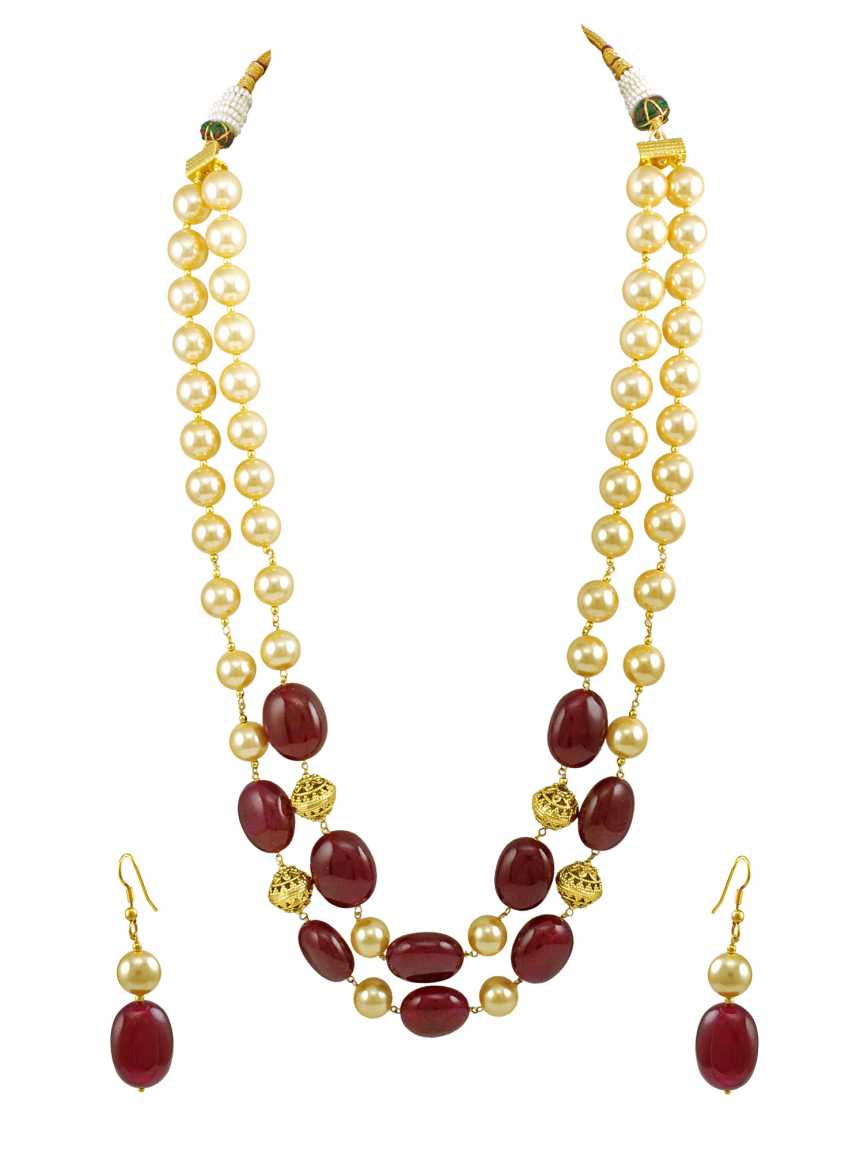 MALA SET in CHECKERED POLKI Style | Design - 15066