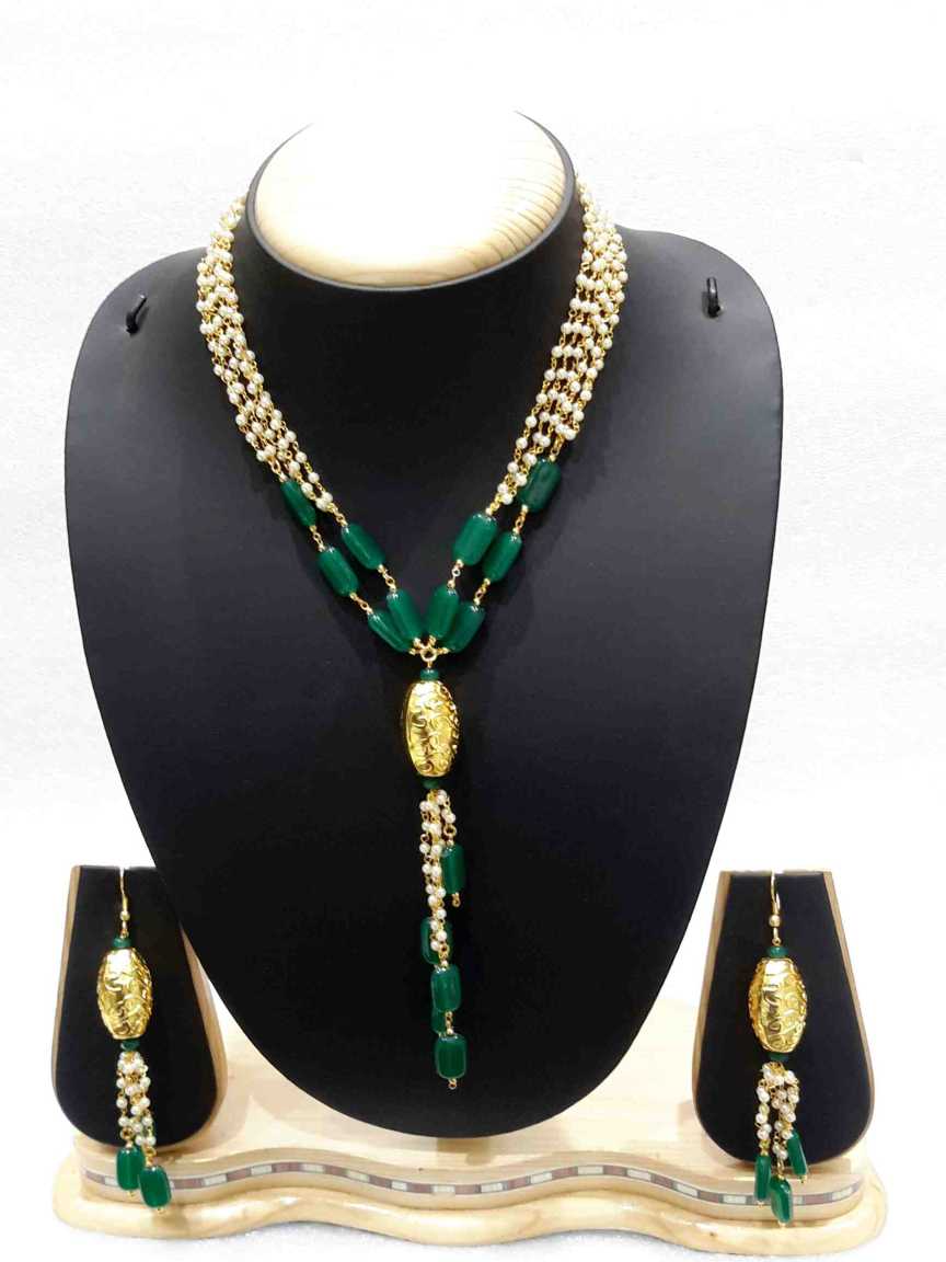 MALA SET in CHECKERED POLKI Style | Design - 15623