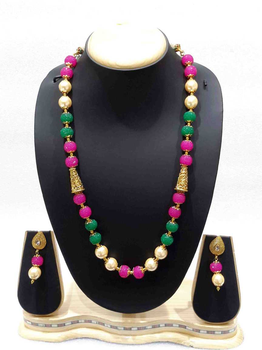 MALA SET in CHECKERED POLKI Style | Design - 15759