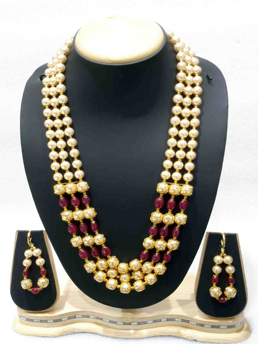 MALA SET in CHECKERED POLKI Style | Design - 15761