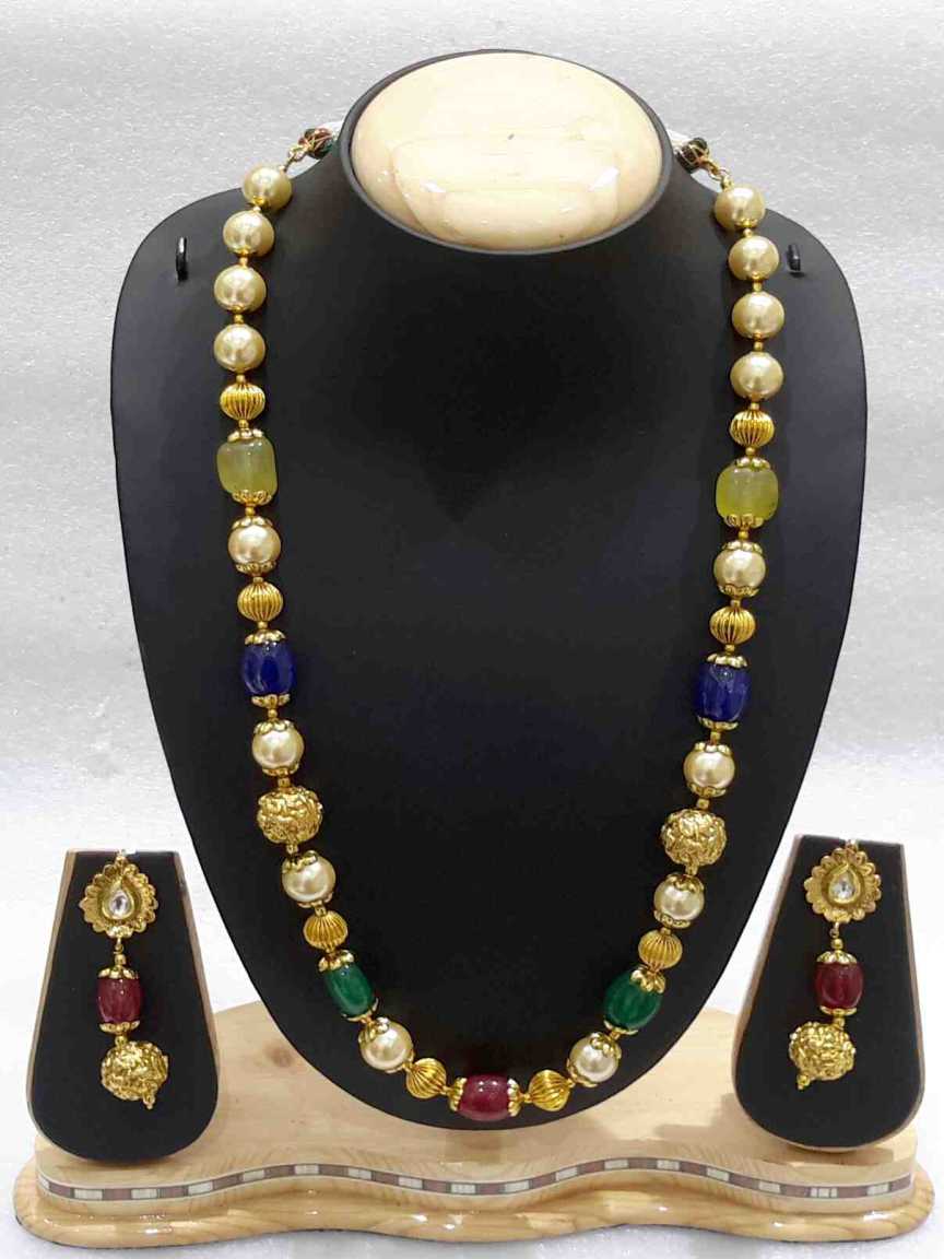 MALA SET in CHECKERED POLKI Style | Design - 16084