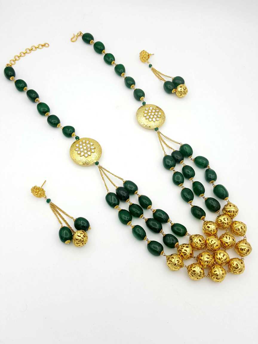 MALA SET in CHECKERED POLKI Style | Design - 18017