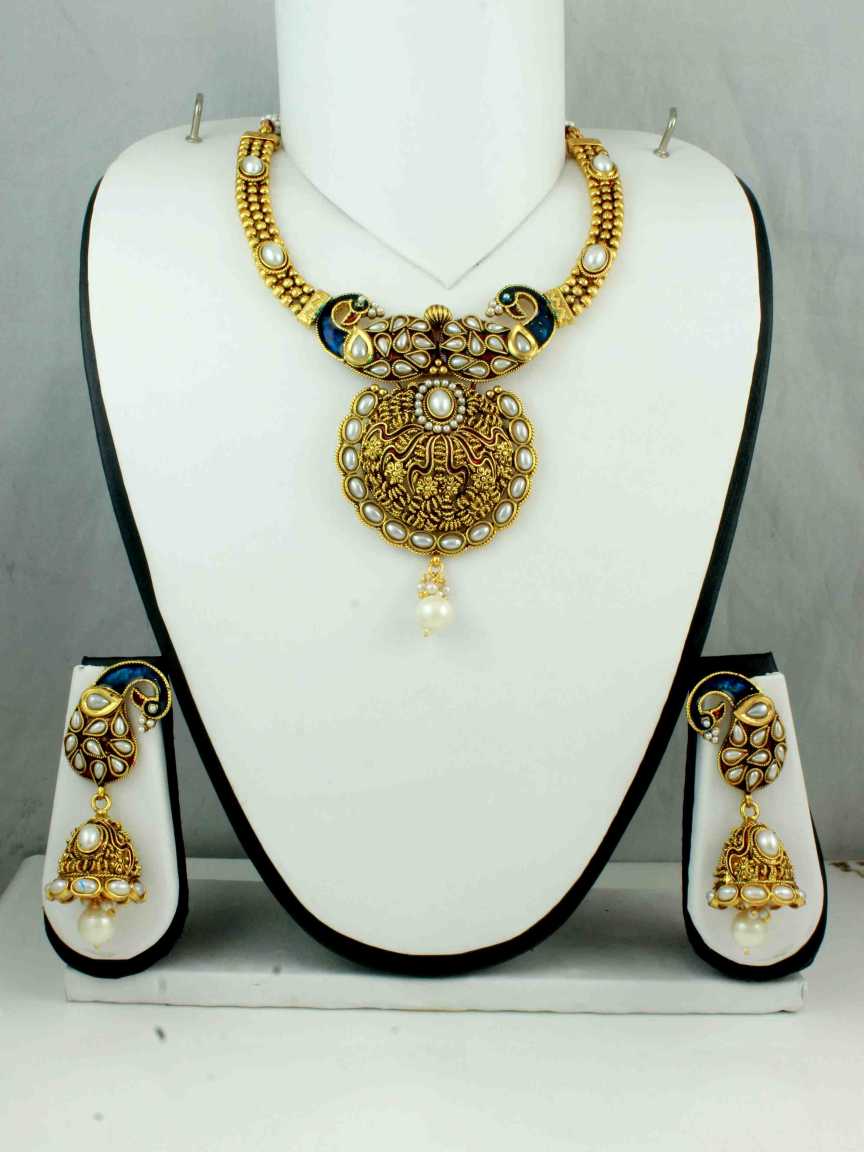 checkered_polki-necklace_earring-NLCK10681PLHG