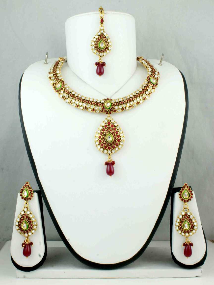 checkered_polki-necklace_earring-NLCK10682RBHG