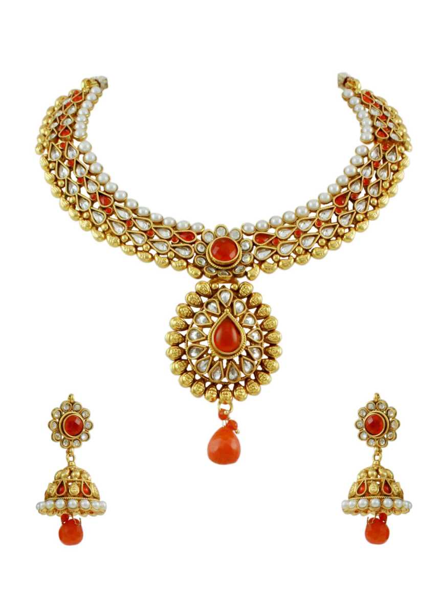 checkered_polki-necklace_earring-NLCK10777NGHG