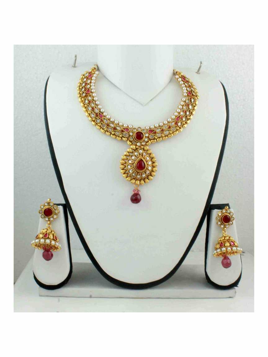 checkered_polki-necklace_earring-NLCK10777RNHG