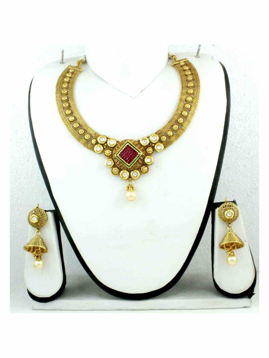 checkered_polki-necklace_earring-NLCK11793REHG