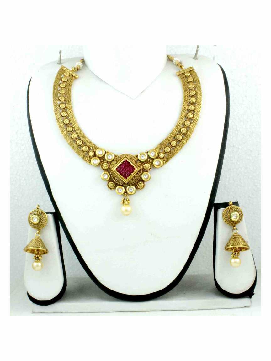 checkered_polki-necklace_earring-NLCK11793RNHG