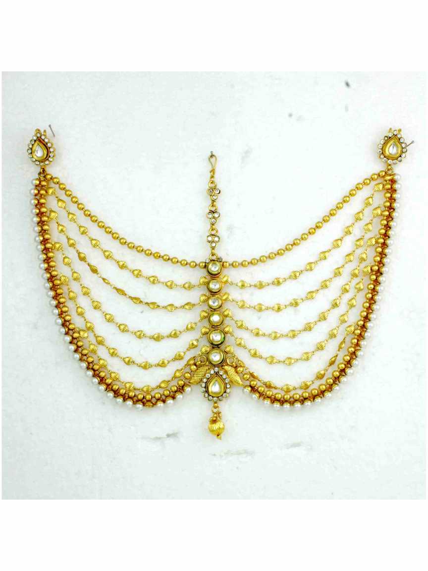 NECKLACE EARRING in CHECKERED POLKI Style | Design - 12789