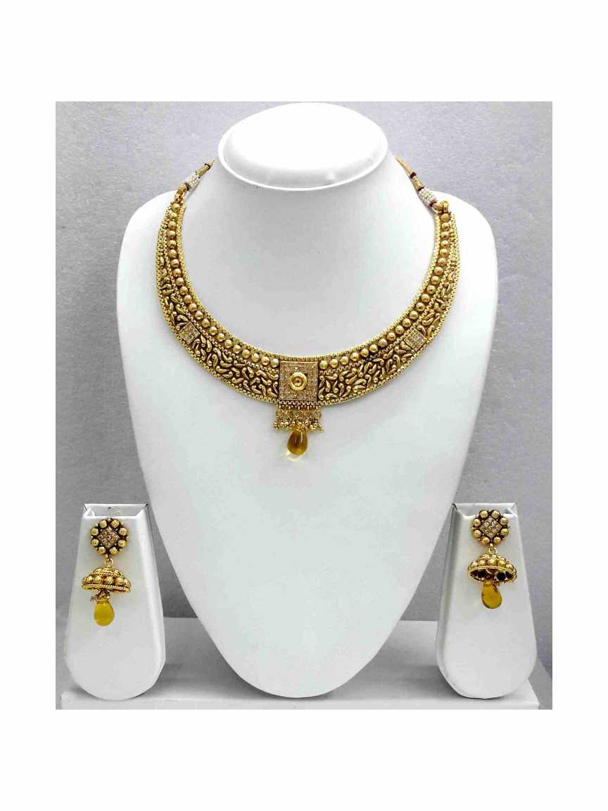 checkered_polki-necklace_earring-NLCK13460CPHG