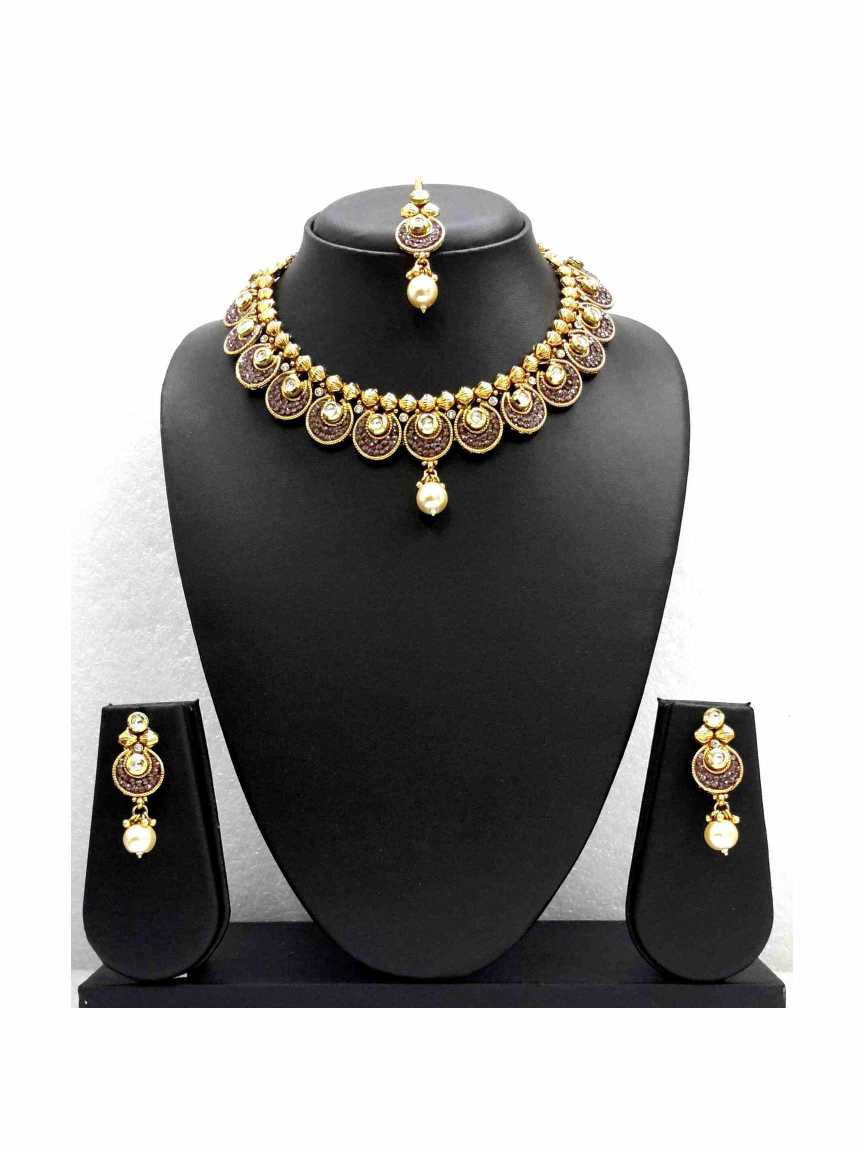 checkered_polki-necklace_earring-NLCK13544BWHG